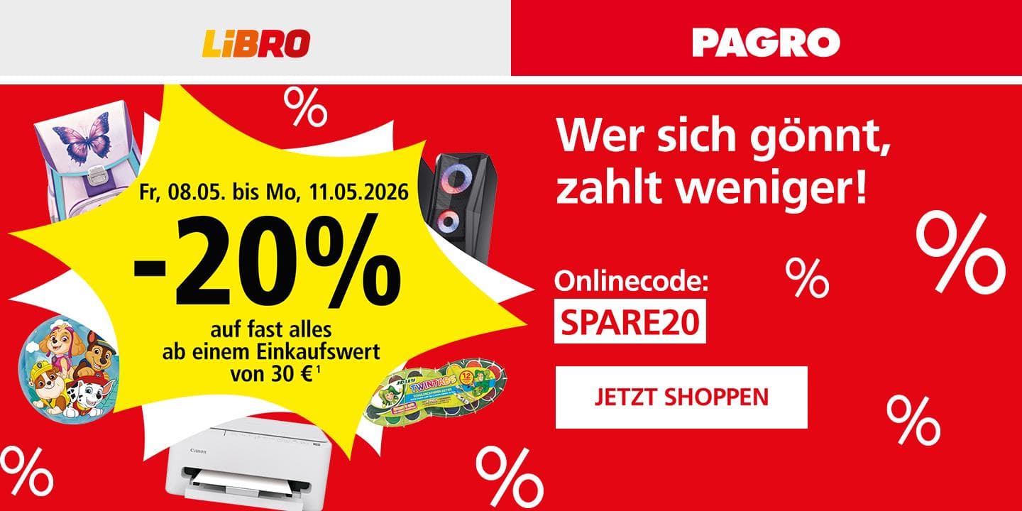 PAGRO & LIBRO 20% Aktion